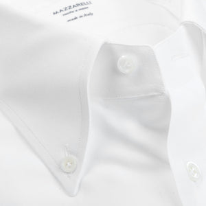 Mazzarelli White Royal Oxford BD Regular Shirt Open