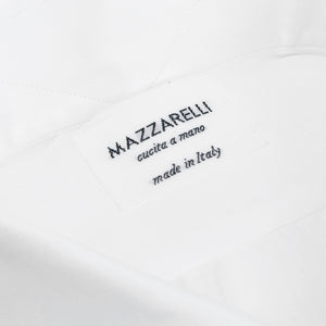 Mazzarelli White Royal Oxford BD Regular Shirt Tag