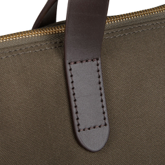 Mismo Army Dark Brown M:S Canvas Shopper Tote Detail