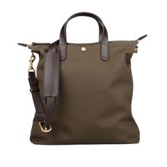 Mismo Army Dark Brown M:S Canvas Shopper Tote Feature