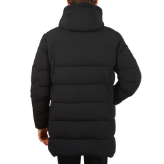 Moorer Black Technical Nylon Down Padded Parka Back