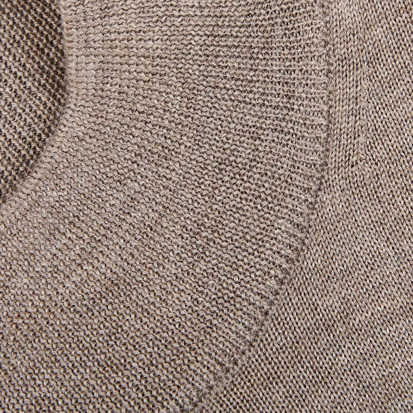 Morgano Taupe Beige Extrafine Merino Wool Mockneck Brim