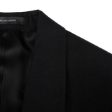Oscar Jacobson Black Linen Shawl Collar Tuxedo Jacket Lapel