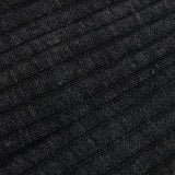 Pantherella Grey Merino Wool Ribbed Knee Socks Fabric