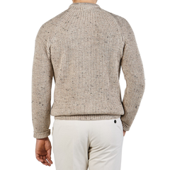 Peregrine Oatmeal Beige Merino Wool Ford Crewneck Back