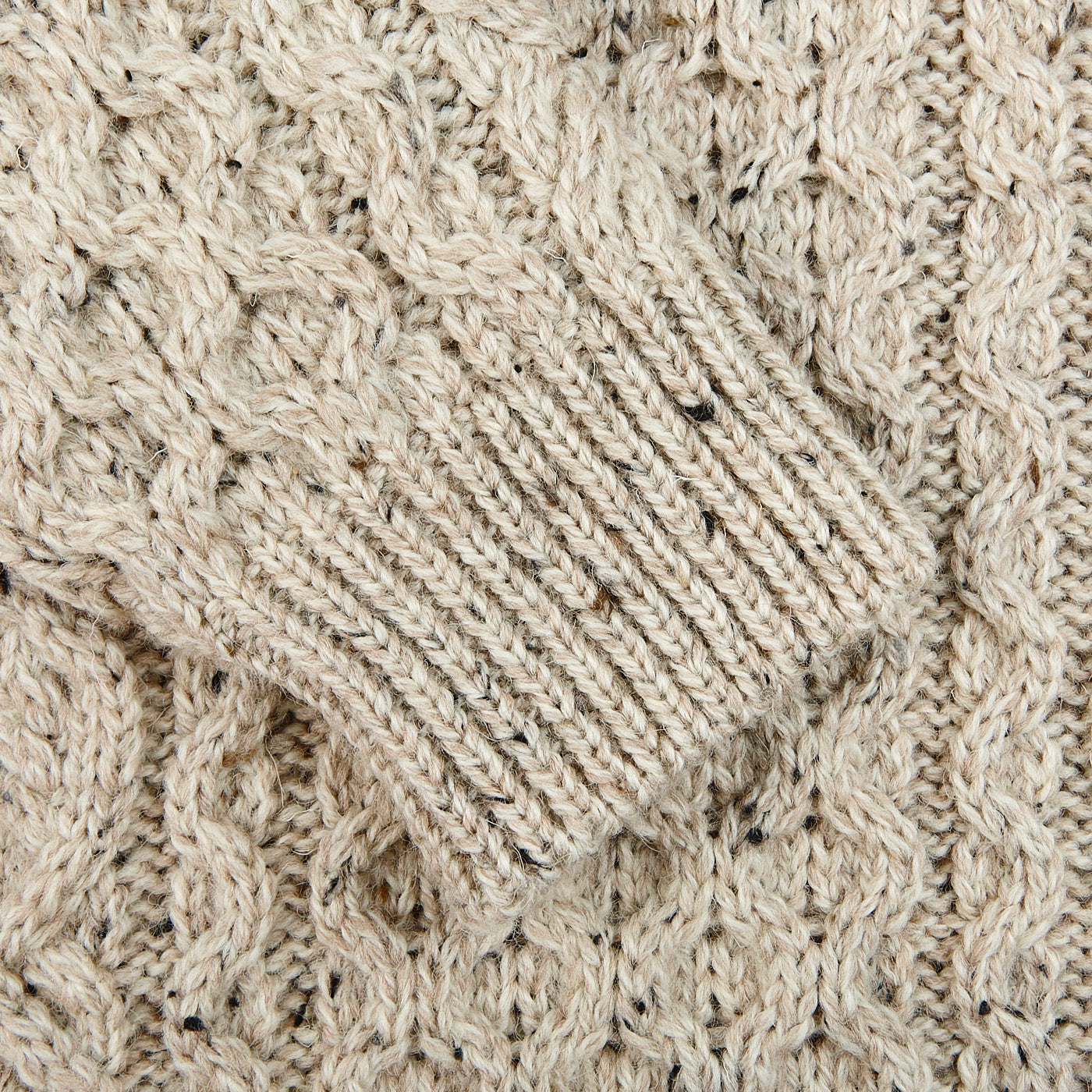 Peregrine Skiddaw Beige Merino Wool Hudson Jumper Cuff