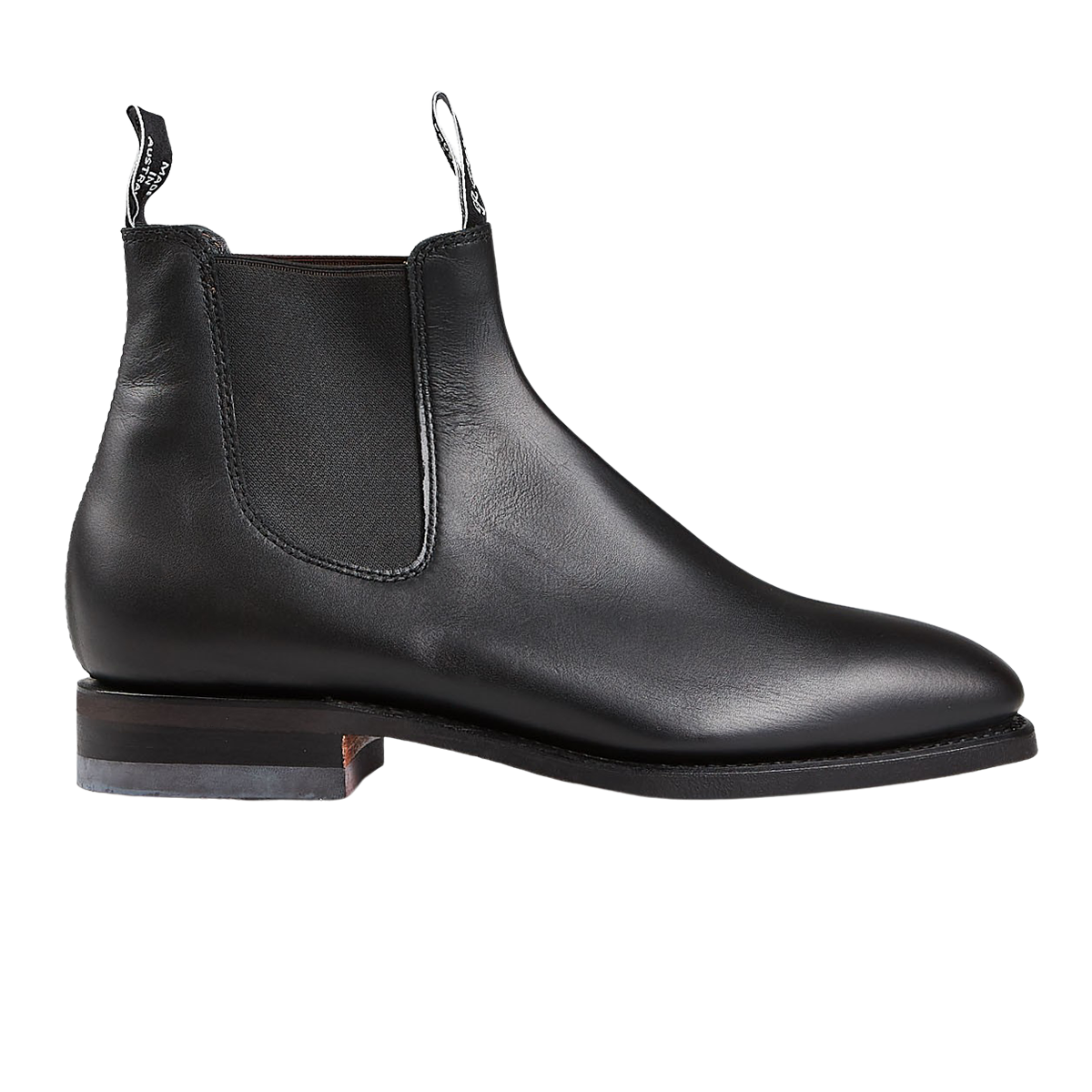 RM Williams Boots Online  Yearling Black Leather Chelsea Boots
