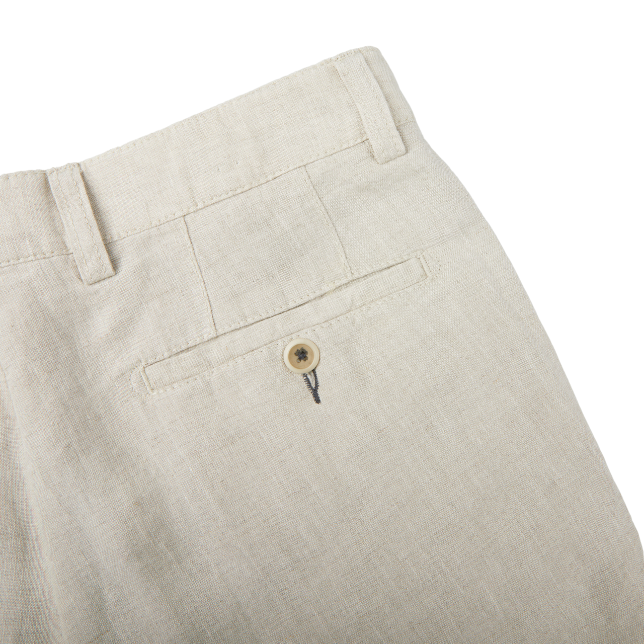 San Siro Light Beige Linen Palma Trousers Pocket1