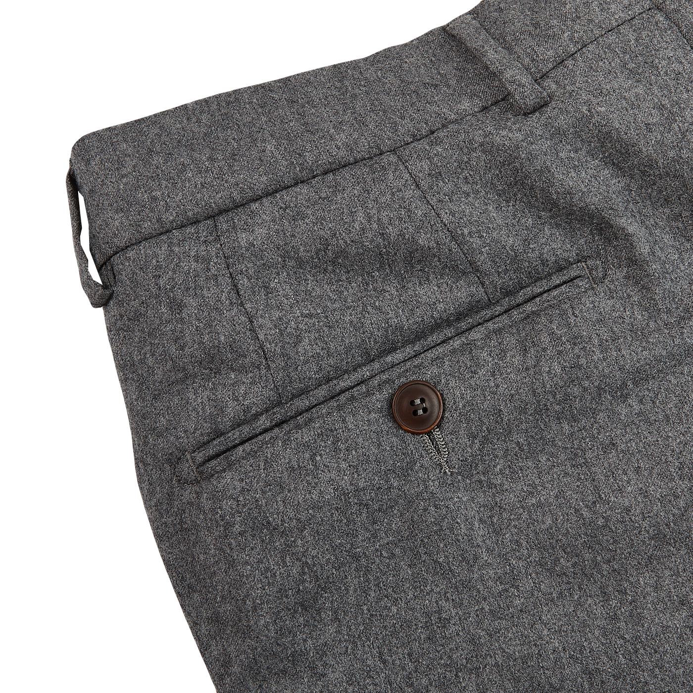 San Siro Light Grey Flannel Bogota Trouser Pocket