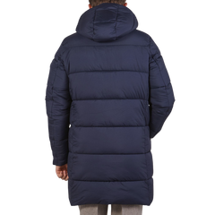 Save The Duck Dark Blue Rick Crinkle Nylon Parka Back