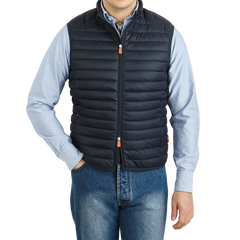 Save The Duck Navy Technical Down Gigay Nylon Gilet Front