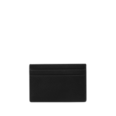 Smythson Black Panama Leather Flat Card Holder Back