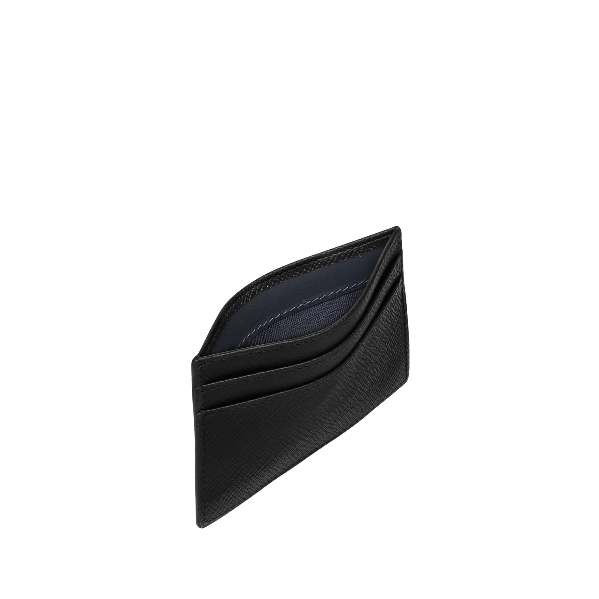 Smythson | Black Panama Leather Flat Card Holder – Baltzar
