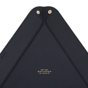 Smythson Black Panama Leather Large Triangle Tray Detail