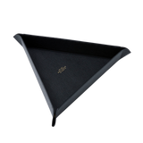 Smythson Black Panama Leather Large Triangle Tray Feature