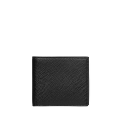 Smythson Black Panama Leather Six Card Wallet Back