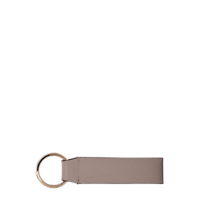 Smythson Light Taupe Panama Leather Keyring Detail