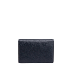 Smythson Navy Ludlow Leather Wide Card Case Front