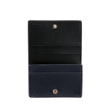 Smythson Navy Ludlow Leather Wide Card Case Open