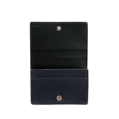 Smythson Navy Ludlow Leather Wide Card Case Open