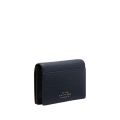 Smythson Navy Ludlow Leather Wide Card Case Side