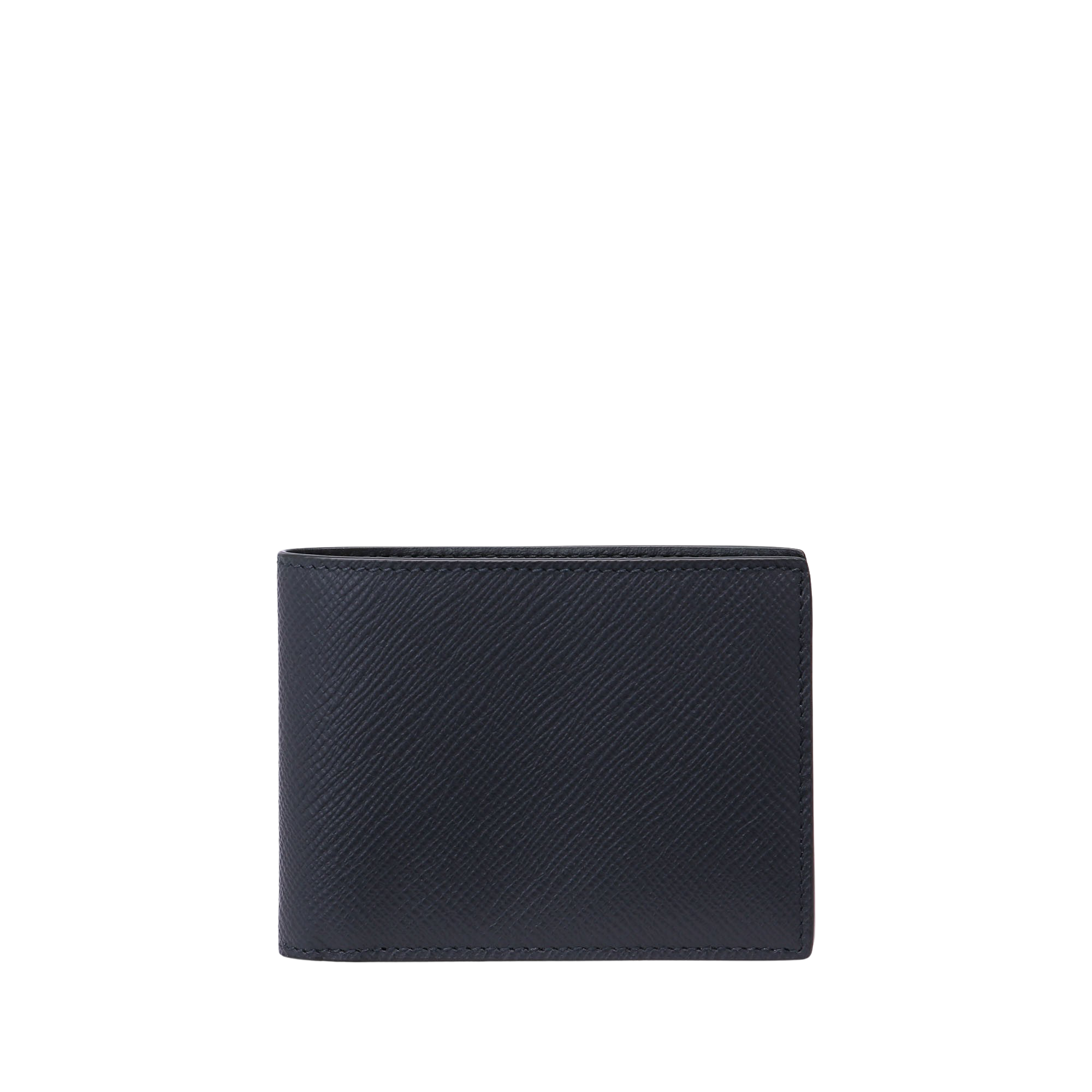 Smythson Navy Panama Slim Leather Wallet