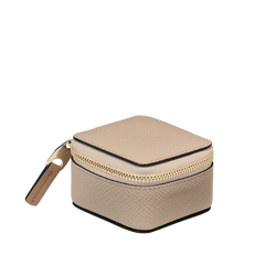 Smythson Sandstone Panama Leather Trinket Case Side