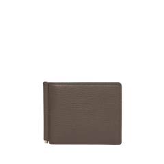 Smythson Taupe Brown Ludlow Leather Money Clip Wallet Feature