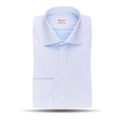 Stenströms Light Blue Fitted Body Single Cuff Shirt