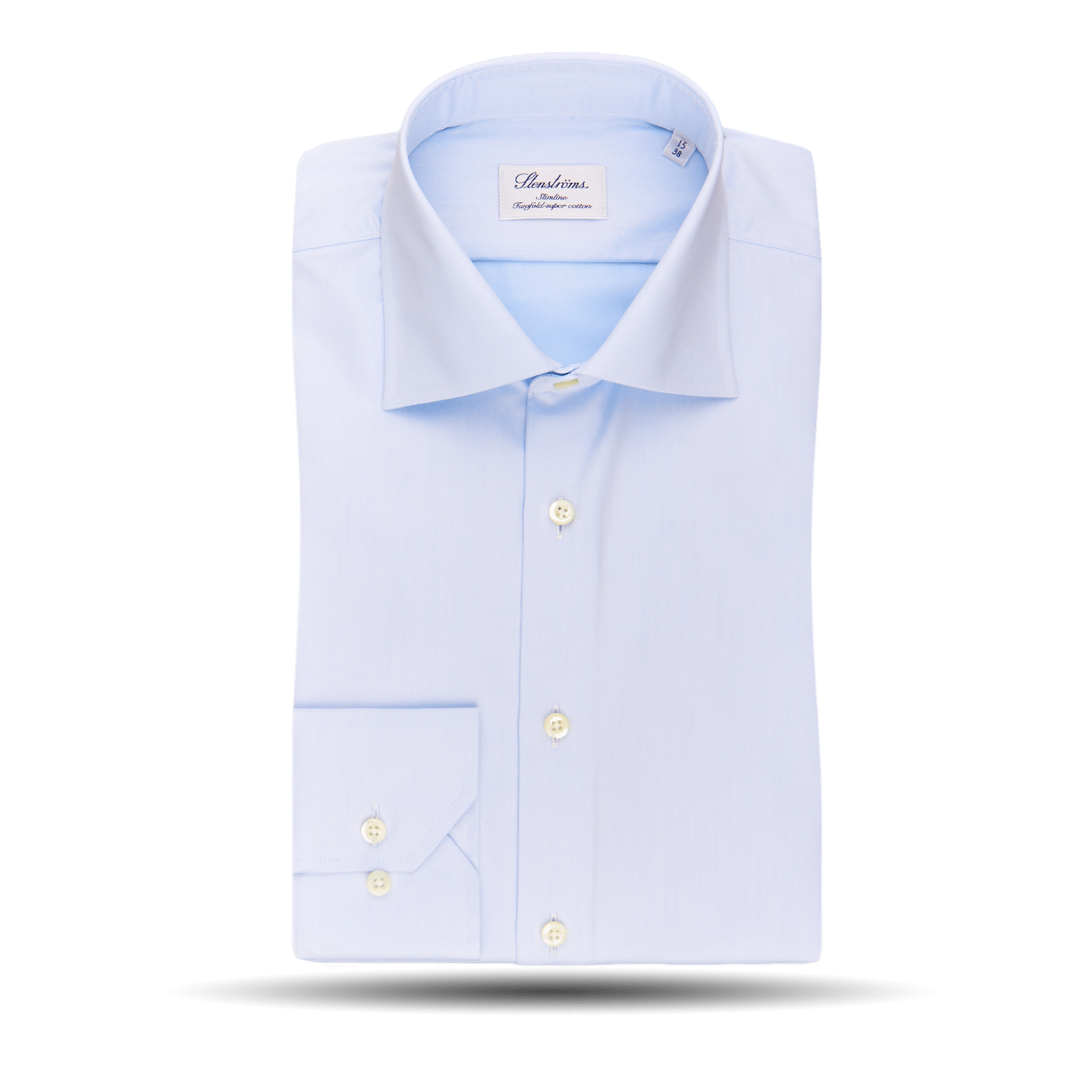 Stenströms Light Blue Slimline Single Cuff Shirt