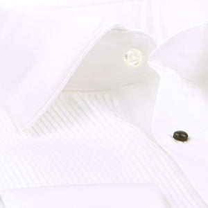 Stenströms Slimline White Buttoned Tuxedo Shirt Collar
