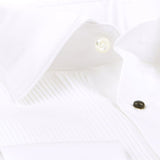 Stenströms Slimline White Buttoned Tuxedo Shirt Collar