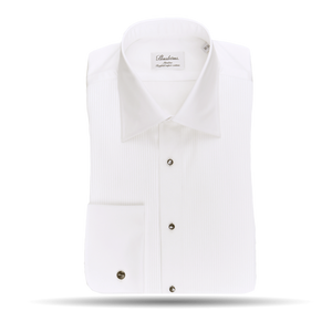 Stenströms White Slimline Buttoned Tuxedo Shirt