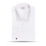 Stenströms White Slimline Fly Front Tuxedo Shirt
