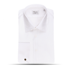 Stenströms White Slimline Fly Front Tuxedo Shirt