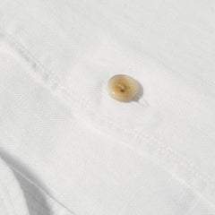 Stenströms White Linen Cut Away Slimline Shirt Button