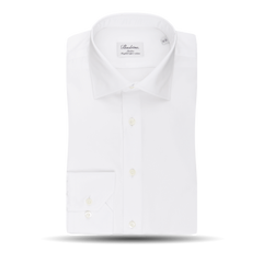 Stenströms White Slimline Single Cuff Shirt