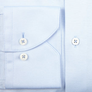 Stenströms Dark Blue Cotton Jersey Casual Slimline Shirt Cuff