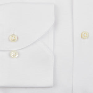 Stenströms White Cotton Jersey Casual Slimline Shirt Cuff