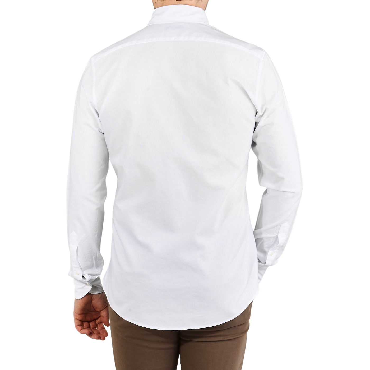 Stenströms White Cotton Oxford BD Slimline Shirt Back