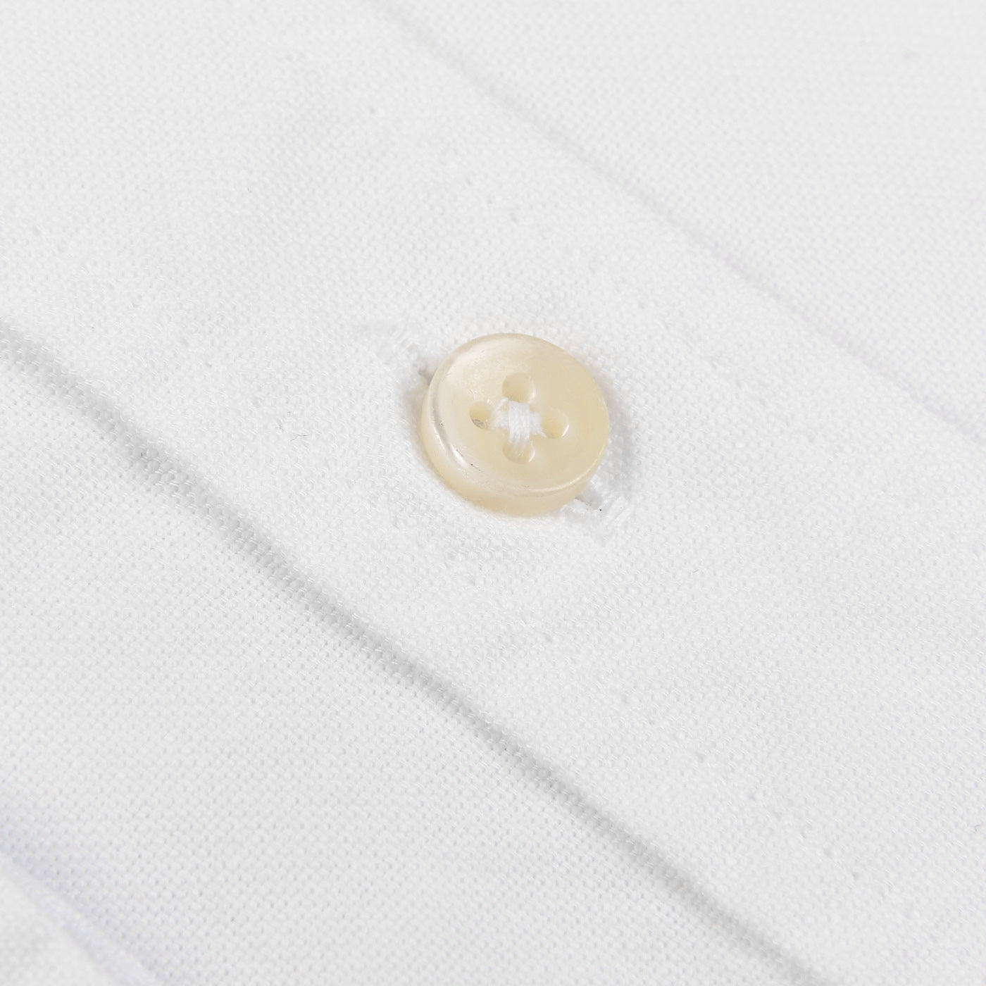 Stenströms White Cotton Oxford BD Slimline Shirt Button
