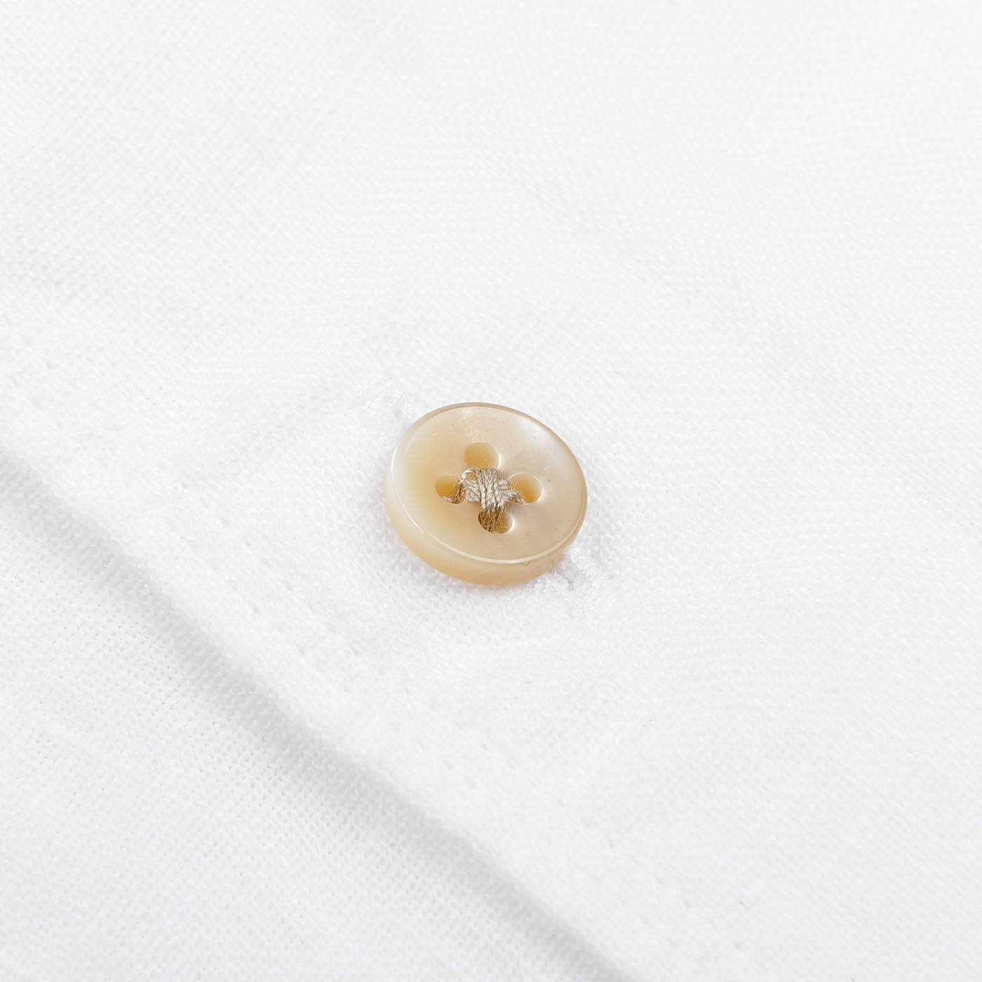 Stenströms White Linen Fitted Body Short Sleeve Shirt Button