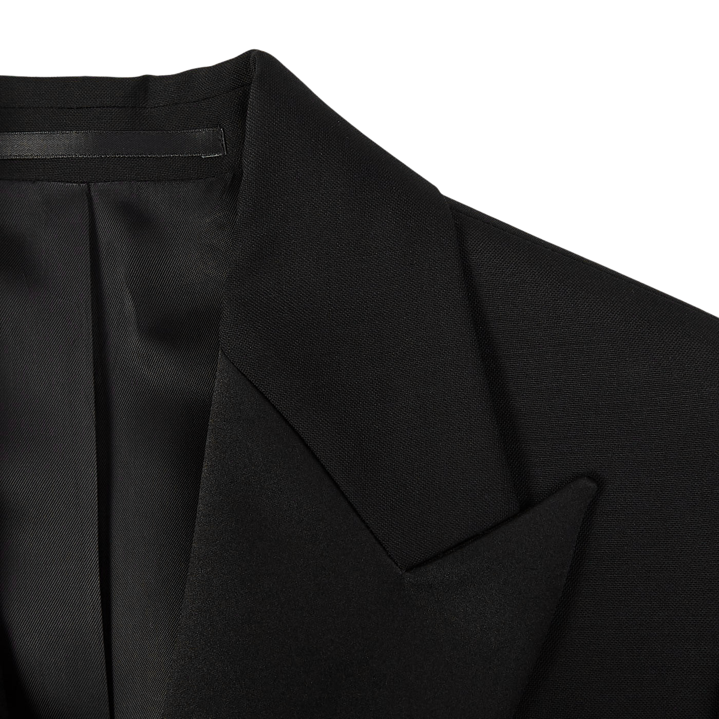 Studio 73 Black Wool Mohair Tuxedo Jacket Lapel