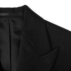 Studio 73 Black Wool Mohair Tuxedo Jacket Lapel