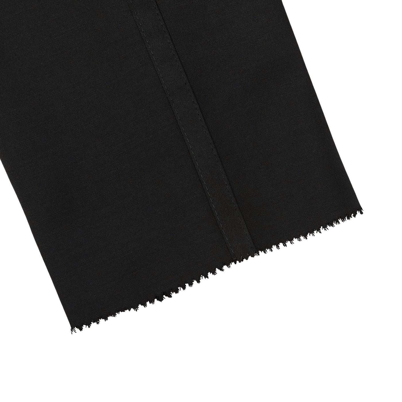Studio 73 Black Wool Mohair Tuxedo Trousers Cuff