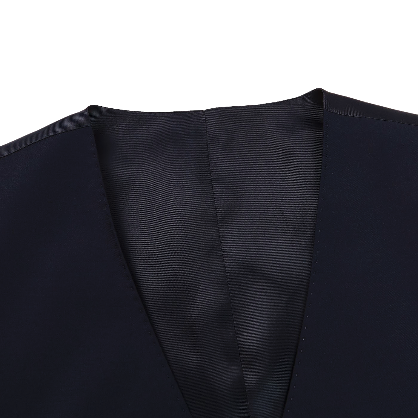 Studio 73 Navy Blue Super 130s Wool Suit Waistcoat Collar