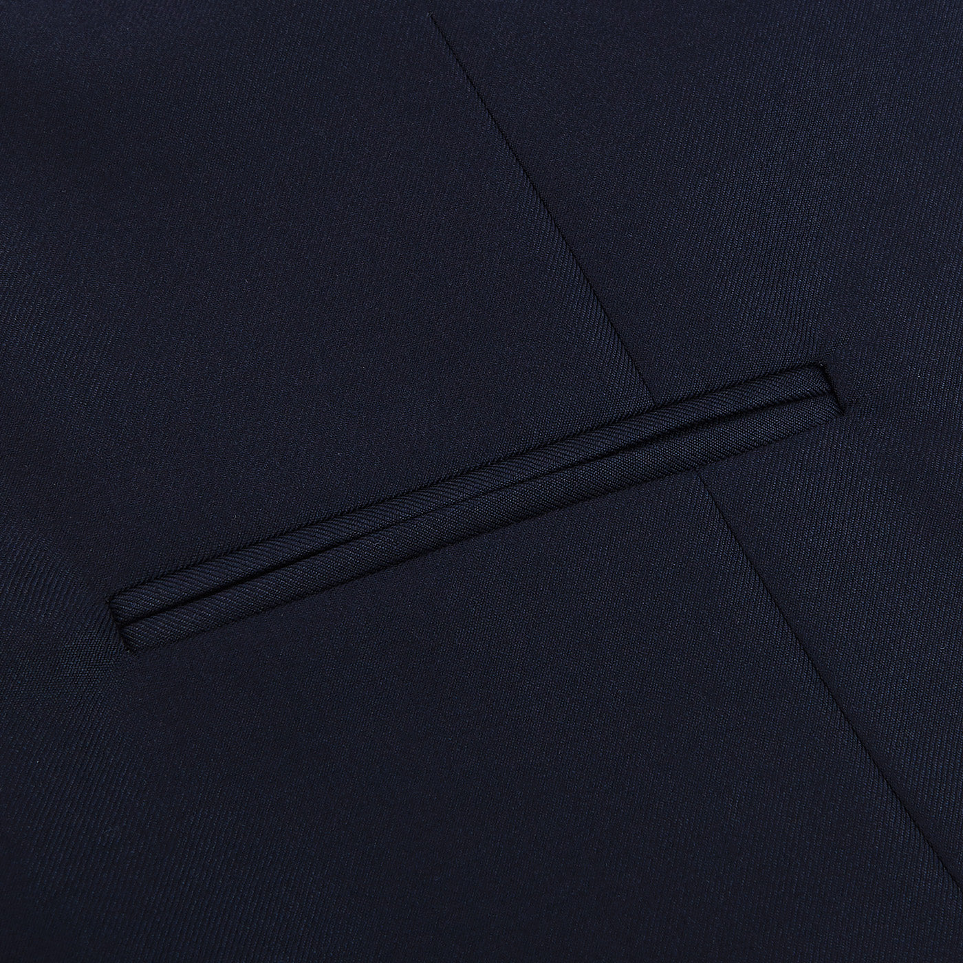 Studio 73 Navy Blue Super 130s Wool Suit Waistcoat Pocket