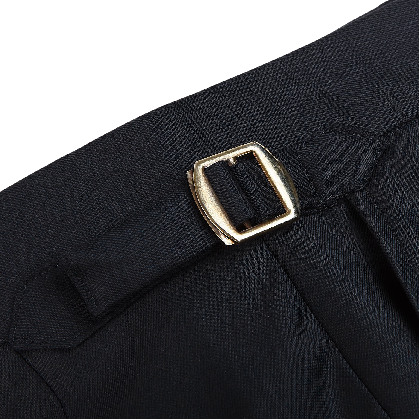 Studio 73 Navy Super 130s Wool Pleated Suit Trousers Detail.png1