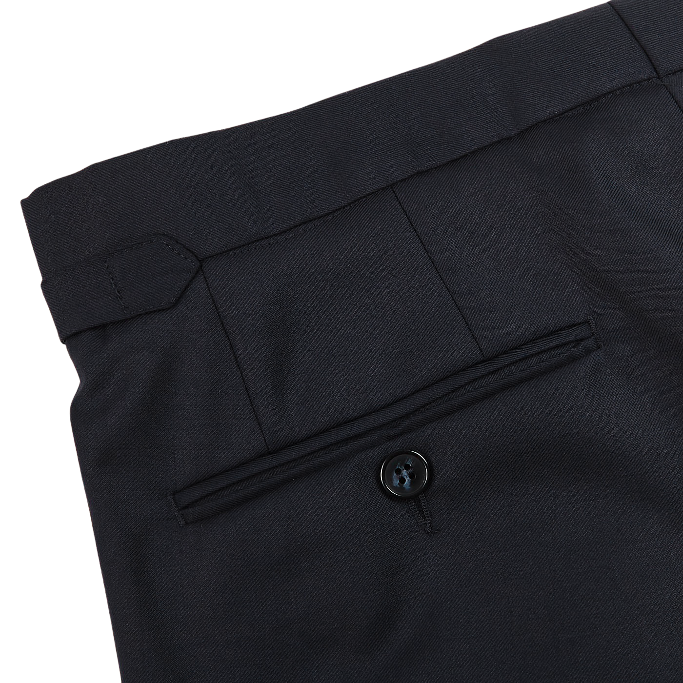 Studio 73 Navy Super 130s Wool Pleated Suit Trousers Pocket.png1