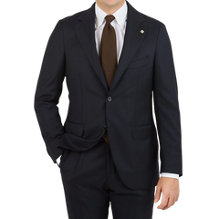 Studio 73 Navy Super 130s Wool Suit Blazer Back